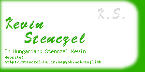 kevin stenczel business card
